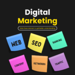 Black and Yellow Colorful Digital Marketing Instagram Post